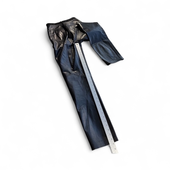 Berman's Vintage Leather Pants 12" Rise Black Size 7 - Picture 7 of 13